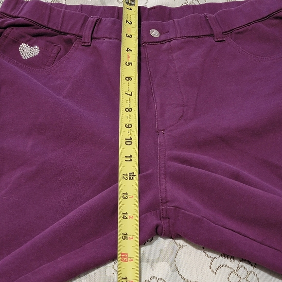 Quacker Factory Pants Women's Size Large Wine Regular DreamJeannes Boot Cut - Picture 12 of 14